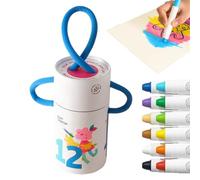 12 Pièces Lavables Sans Taille - Crayons Torsadés Lavables, Crayons Préscolaires, Trait Lisse Longue Durée, Pointe Rotative Distinctive | Ensemble De Coloriage Robuste Pour La Maison, Les Voyages Et L