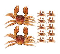 12 Pièces Leurre de Pêche Artificiel Crabe Réaliste PVC | 3d Simulation, Usage en Eau Douce et Lacs, Appâts en Plastique Réutilisables, Souples et Résistants