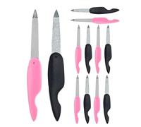 12 Pièces Lime à Ongles Polissoir Mini Double Face Pliable ABS | Finition Réutilisable, Forme Oiseau Ludique, Usage Maison et Retouche Urgente, Lot Pratique