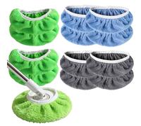 12 Pièces Lingettes Humides ou Seche Réutilisables pour Swiffer Sweeper Mops Lavable Serpillière Microfibre Sol Recharge pour Les Sols Les Surfaces en Verre Les Armoires Vert Bleu Gris