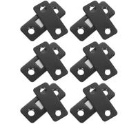 12 Pièces Loquet Magnétique Ultra Fin, Fermeture Noire en Acier | Perçage, Bords Sûrs à Manipuler, pour Placards Cuisine et Meubles Domestiques