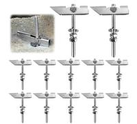 12 Pièces M8 Chevilles a Bascule Poids Lourd en Acier Galvanisé au Carbone, Chevilles à Ressort, Fixation Plafond, pour Suspendre des Objets Lourds sur des Cloisons Sèches