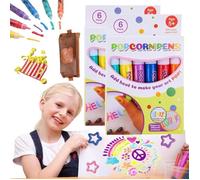 12 Pièces Magic Puffy Pens Pop Corn Stylo 3d Enfant Stylos À Dessin