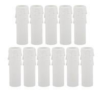 12 Pièces Manchon Goutte Bougie PVC Blanc, Cache Douille | Accessoire Bougie, Pratique et Sûr, Remplacement Facile, pour Ampoules de Lustre, Couloirs, Cafés
