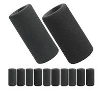 12 Pièces Manchon Isolant pour Gonfleur Co2, Éponge Noire, Vélo | Protection en Éponge, Diamètre Intérieur 18 à 21mm, Prise Douce et Stable, pour Pompe à Air