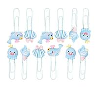 12 Pièces Marque-pages Animaux Marins, Clips Adorables | Formes Baleine, Pieuvre et Coquillage, Usage Bureau et Lecture, Marqueurs Uniques, Lot Pratique