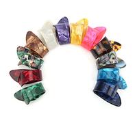 12 Pièces Médiator de Guitare, Ensemble de Médiators de Pouce de Guitare en Celluloïd pour Guitares électriques Acoustiques Basse ukulélé