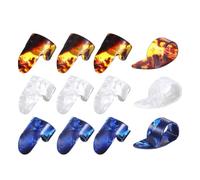 12 pièces médiators plats médiator de pouce et de doigt pour guitare acoustique Fingerstyle accessoires Banjo ou ukulélé