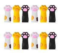 12 PièCes Mignon Pinces Couverture Manchon de Protection pour Ongles Cuticules Ciseaux Couverture Manucure PéDicure Outils Peau Morte Pinces à ÉPiler Casquette