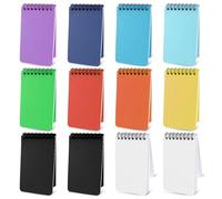 12 Pièces Mini Bloc Notes De Poche A7 10 Couleurs Petit Carnet De Notes De Poche, Carnet De Poche À Spirale, Facile À Transporter Mini Carnet, Petit Bloc Note 50 Feuilles pour L'École Bureautique