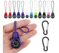12 Pièces Mini Boussole Pendentif Boussole Boussole Randonnée Boussole Pouce Poche Boussole Boussole Enfant Boussole de Navigation Boussole D'Orientation Boussole Survie avec 2 Mousqueton