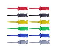 12 pièces Mini Grabber SMD IC Test Crochets Plats Clips De Test pour Tests Électriques Analyseurs Logiques 6 Couleurs