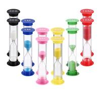 12 pièces Mini horloge de sable colorée - 30S/1/2/3/5/10 minutes pour mesurer le temps - Convient pour la vie des enfants, l'apprentissage, le temps de jeu