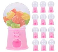 12 pièces Mini Machine à gommes en Forme d'ampoule créative 1.6x2.8 Pouces Mini Distributeur de Bonbons Tirelire Bureau Machine à gommes Bulles Jouets pour faveur de fête la Maison