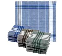 12 PièCes Mouchoirs Tissus Homme 100% Coton MéLange De Trois Couleurs Mouchoirs En Tissu Motif à Carreaux Mouchoir pour Les GarçOns D'Honneur, Les Bals De Fin D'AnnéE Et Les CéLéBrations 40x40 cm