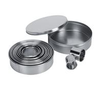12 pièces moule à biscuits de ronde, diamètre 3-12 cm moule à gâteau en mousse anneau cuisson pâtisserie en acier inoxydable -beignet portable accessoires tarte roulés