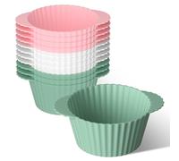 12 Pièces Moule à Gâteau en Silicone,Mini Moule a Cake Moules | Silicone Air-Fryer Accessoires de Moule Œufs de Friteuse à Air pour Friteuse Air, Micro-ondes