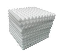 12 pièces Mousse Acoustiques Panneaux de Acoustique Pour de Studio insonorisation Traitement KTV Jeu en Direct Panneau Absorbant Acoustique Coussin Absorbant Mousse - 30x30x2.5cm Blanc