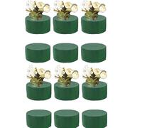 12 Pièces Mousse Pour Art Floral, Mousse Florale Ronde, Bloc De Mousses Pour Fleurs, Briques Rondes En Mousses Humide Et Sèche, 4x8 Cm Pour Présentations Florales, Mariages Et Arrangements Fêtes