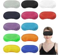 12 Pièces Multicolor Bandeau Yeux Sommeil,Masque Nuit Sommeil,Masque Yeux Nuit,Bandeau Yeux Lot,Masque De Sommeil Bandeau Léger Avec Coussinet Nasal Et Sangles Elastiques,Pour Voyage