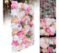 12 pièces mur de roses artificielles 40*60cm colonne de fleurs en soie mur de fleurs artificielles pour pelouse bricolage mariage anniversaire fête de fin d'année accessoires de rue décoration de fond