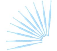 12 Pièces Nettoyeur D'oreilles Spirale Compact en ABS Bleu | Pointe Cuillère Confortable, Retrait Complet du Cérumen, Usage Domestique, sans Conduit Auditif