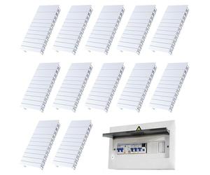 12 Pièces Obturateur Tableau Electrique, Cache-Trous Modulaires Pour Boîtier À Fusibles,Cache Tableau Electrique, Compatible Avec Legrand, Hager, Schneider Etc
