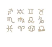 12 Pièces Ornement de Manucure 3d Signe Zodiacal