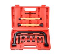 12 pièces outils de compresseur de ressort de soupape avec ensemble d'outils de rodage de soupape Kit de service d'outil de serrage en C de compression automatique avec outil de bâton de meulage