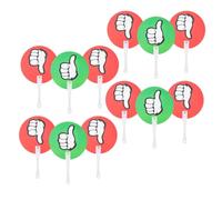 12 Pièces Pagaie de Vote en Plastique Double Face | Vert et Rouge, Format Portable, Simulation Vrai Faux, Usage Enseignant et Élève en Salle