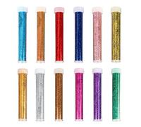 12 Pièces Paillettes Fines Holographique 7g Paillettes Loisirs Créatifs Poudre Pailletée Extra Fines Paillette Maquillage Pour Ongles Nail Art,Maquillage,Corps,Les Loisirs Créatifs,Création De Cartes