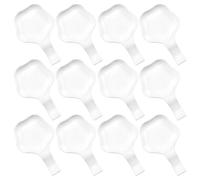 12 Pièces Palette de Mélange Nail Art ABS Blanche, Outil Portable | Griffe Intégrée, Prise en Main Facile, Usage pour Vernis et Pinceau, Pratique pour Tests