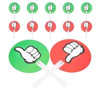 12 Pièces Palettes de Vote de Classe Vert Rouge en Plastique | Double Face, Retour Instantané, pour Questions Vrai Faux et Choix Multiples, Usage Scolaire