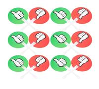 12 Pièces Palettes de Vote en Classe, Plastique Bicolore | Signalisation Rapide Vert Rouge, Double Face, pour Enseignants, École, Questions Vrai Faux et Choix Multiples