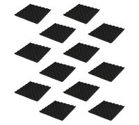 12 Pièces Panneau Acoustique Léger, à Texture Ondulée | Réduit L’écho, Usage Studio Maison et Voix Off, pour Portes et Pièces Média
