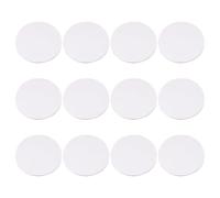 12 Pièces Panneau de Toile Ronde pour Peinture à L’huile, Blanc