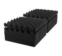 12 Pièces Panneau D'enregistrement Acoustique Noir en Polystyrène | Texture Ondulée Simple Face, Montage Mural ou Plafond, pour Studio Maison, Streaming et Podcast