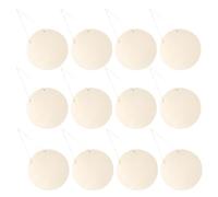 12 Pièces Panneau Rond en Bois Brut Vierge Suspendu, 30cm, Corde | Surface Lisse Non Traitée, pour Peinture et Marqueurs, Garçon Fille, Enseignants, Déco Maison, Présentoirs