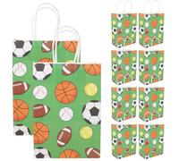 12 Pièces Paquet Présents en Papier Kraft Poignées, Fond Pliable | Marchés Artisanaux et Foires Créatives, Rangement Facile, Structure Stable, Format Pratique au Quotidien