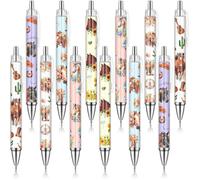 12 Pièces Parure de Stylos à Bille avec Motif Cheval Ensemble Stylo à Bille Rétractable Stylo à Bille de Dessin Animé pour Noël