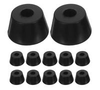 12 Pièces Patins D’Isolation Ronds en Caoutchouc | Lot, des Vibrations et Appui Stable, pour Studio et Scène, Noir