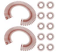 12 Pièces Peigne à Cheveux Extensible Invisible | Plastique Résine, Couleur Café, Adaptable à Tête, Portable, pour Arrière et Mèches Détachées