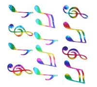 12 Pièces Pendentif Musical, Décoration Suspendue Festive | Plastique Léger, Forme de Notes, Style Créatif Délicat, pour Fêtes, Porte et Projet DIY