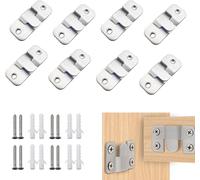 12 Pieces Picture Frame Hooks,Concealed Mounting Bracket,Furniture Connector Bracket,For Mirrors And Photo Frames (Silver)