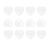 12 Pièces Pierre Naturelle Décorative Cœur 20mm en Blanche | Décoration Intérieure Délicate, Forme Cœur Sculptée à Main, Style Chic, Contemplation et Protection