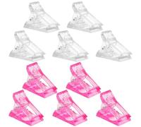 12 Pièces Pince à Faux Ongles pour Moule et Embout, Plastique | Création Nail Art, Usage à Domicile, Réglage Facile de Longueur, Maintien Précis des Pièces