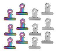 12 Pièces Pince à Ongles en Métal pour Gel Poly, Formes D’ongles | Accessoire Réutilisable, Pose Rapide en Salon, Rangement Facile, pour Manucure Maison et Extensions Gel