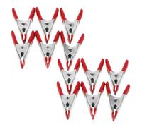 12 Pièces Pince à Ressort Multifonction 2 Pouces, Clips Robustes | Rouge, Structure Métallique Galvanisée à Cadre A, Rangement Compact, Usage Atelier, Bois, Papier et Carton