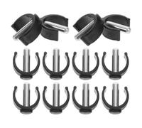 12 Pièces Pince de Verrouillage pour Cannes C Formée M8x28mm | Clip de Rechange, pour Bâtons de Marche et Trekking, Usage Intérieur Extérieur, Noir