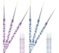 12 Pièces Pinceau Fin pour Nail Art, Stylo de Peinture | Dessins DIY à Maison Salon, Tracés de Lignes, Fleurs, Pointes D’ongles